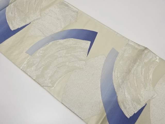 アンティーク　地紙模様織り出し袋帯（着用可）